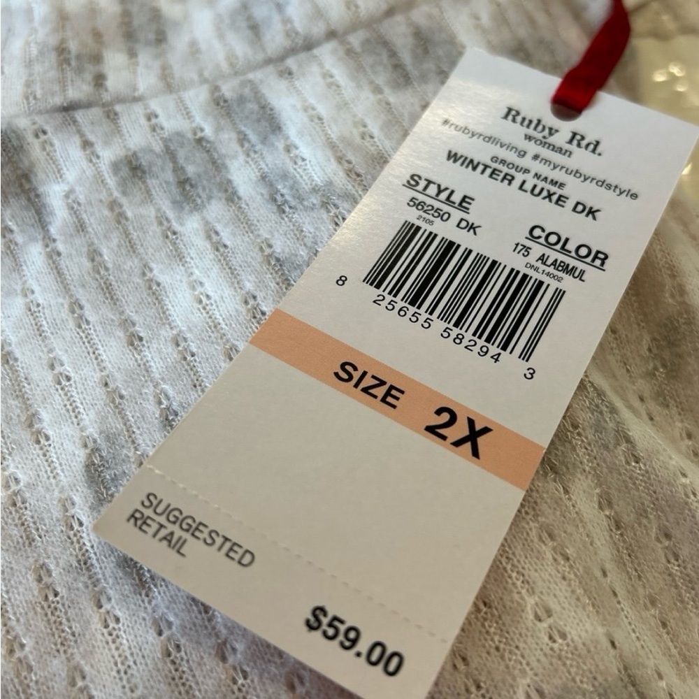 Ruby Rd. Cream Cowl Neck Top - Picture 5 of 5